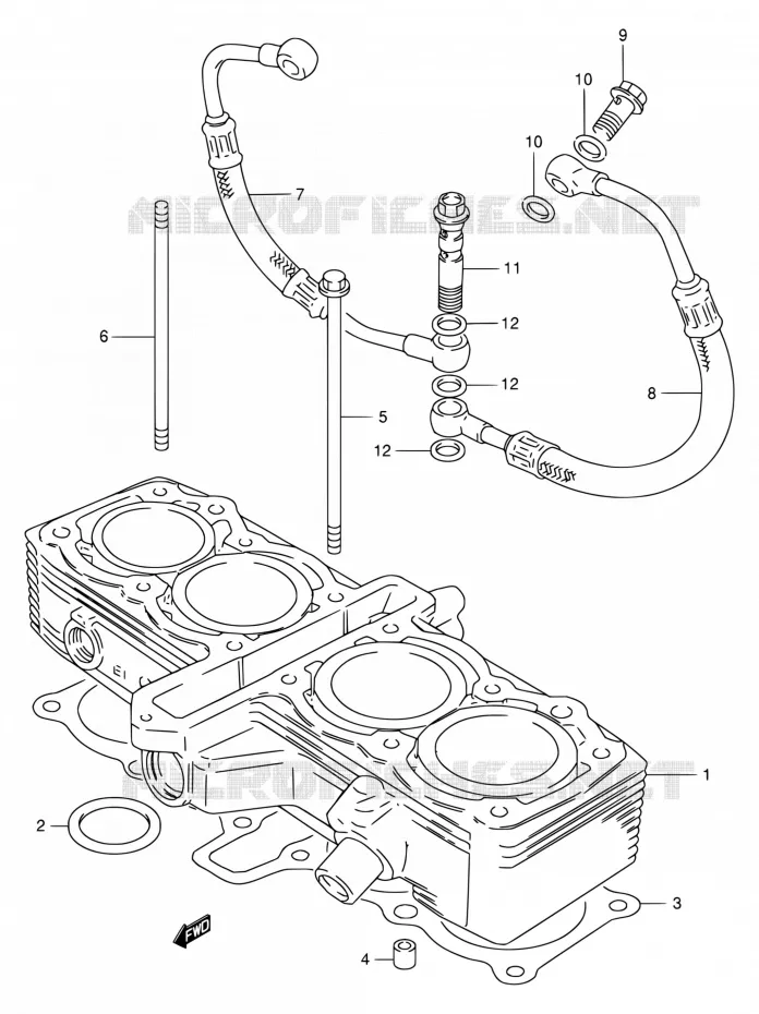 CYLINDER Suzuki MOTO 400 BANDIT 1997  GSF400VV