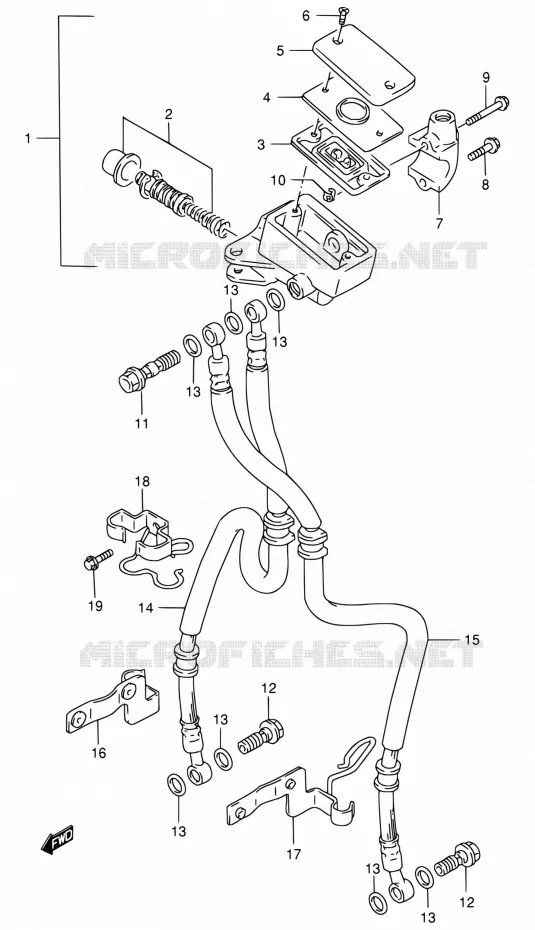FR. MASTER CYLINDER Suzuki MOTO 400 BANDIT 1997  GSF400VV
