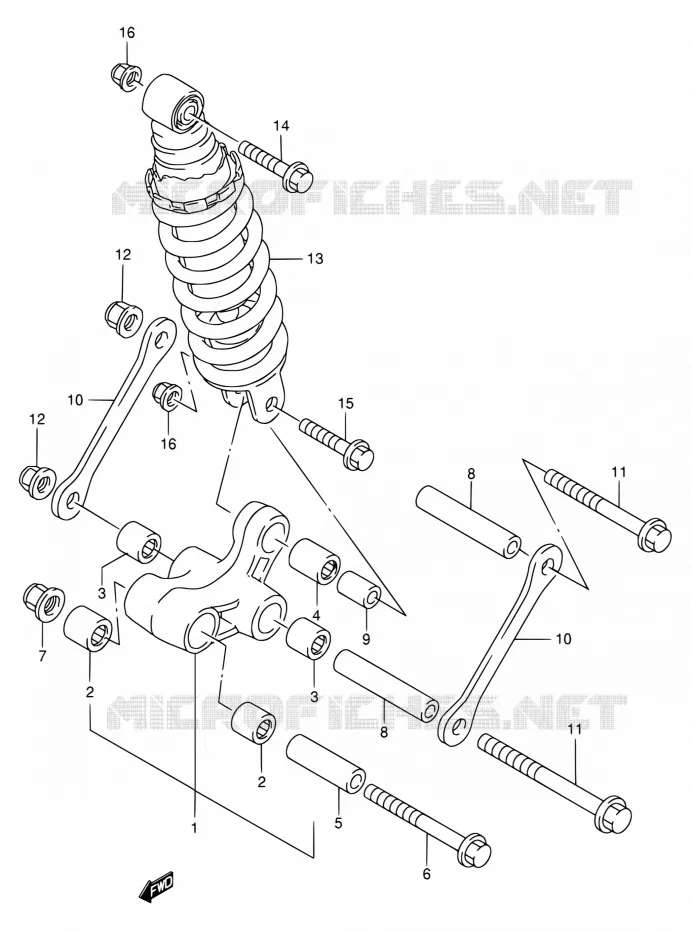 SHOCK ABSORBER LINKAGE Suzuki MOTO 400 BANDIT 1997  GSF400VV