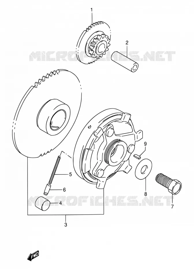 STARTER MOTOR CLUTCH Suzuki MOTO 400 BANDIT 1997  GSF400VV