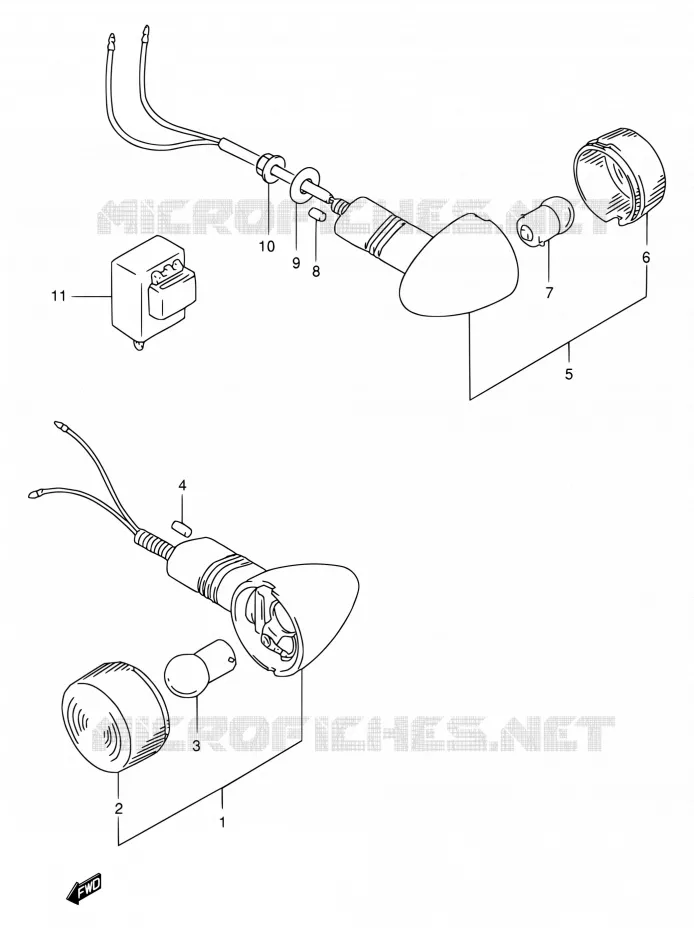 TJRN SIGNAL LAMP Suzuki MOTO 400 BANDIT 1997  GSF400VV