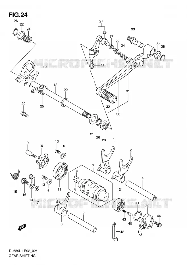 GEAR SHIFTING ASSY Suzuki MOTO 650 V-STROM 2011  DL650AL1(E2)