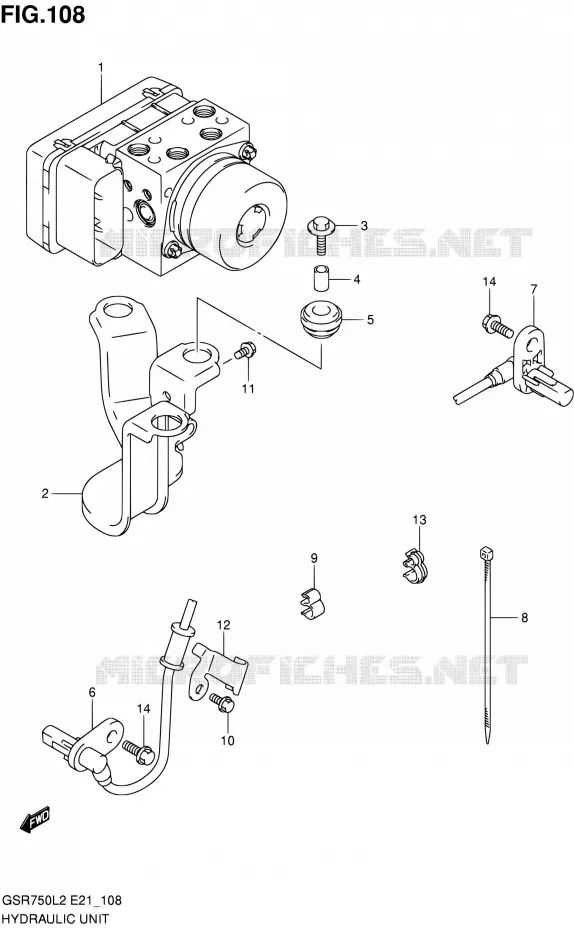 ABS SYSTEM (GSR750AL2 E21) Suzuki MOTO 750 GSR 2012  GSR750L2(E24)