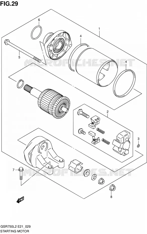 STARTER MOTOR Suzuki MOTO 750 GSR 2012  GSR750L2(E24)