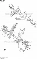FOOTREST for Suzuki GSR 750 2012