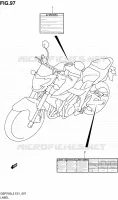 LABEL (GSR750AL2 E24) for Suzuki GSR 750 2012