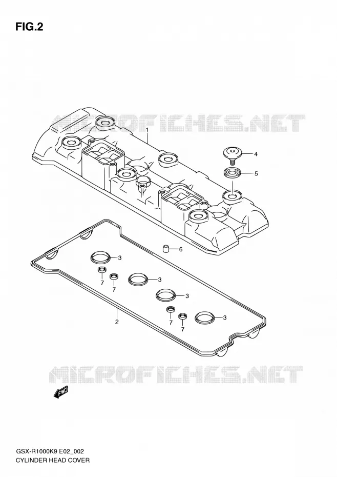 CYLINDER HEAD COVER Suzuki MOTO 1000 GSX-R 2010  GSX-R1000 L0 (E02,E14,E19,E24,E51,P37)