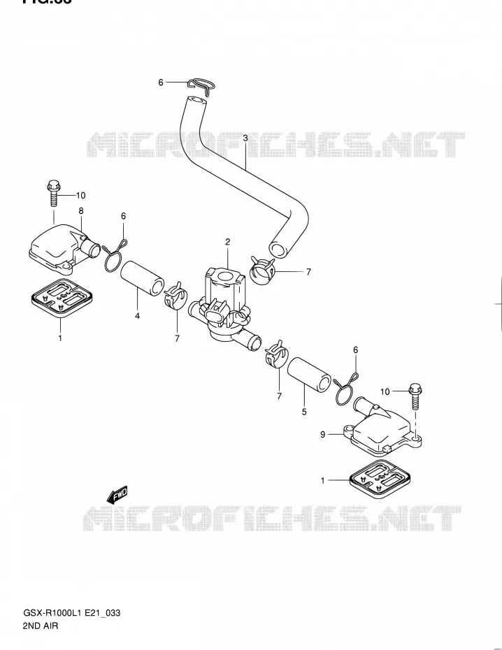 ANTI POLLUTION SYSTEM Suzuki MOTO 1000 GSX-R 2011  GSX-R1000L1(E14)