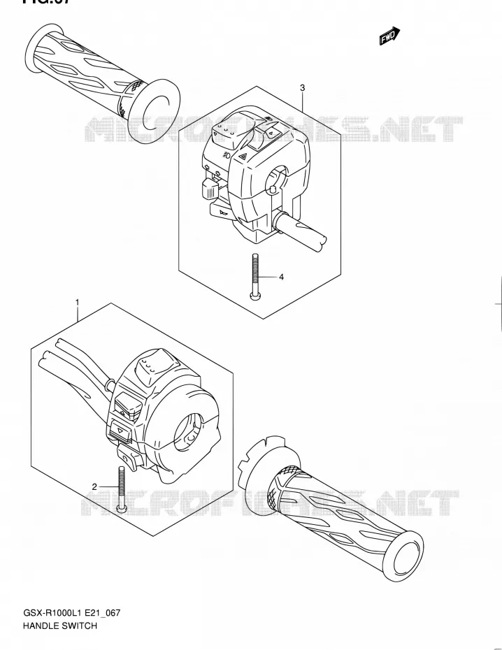 SWITCHES Suzuki MOTO 1000 GSX-R 2011  GSX-R1000L1(E14)