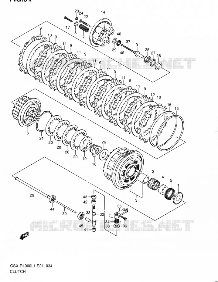 CLUTCH Suzuki MOTO 1000 GSX-R 2011  GSX-R1000L1(E24)