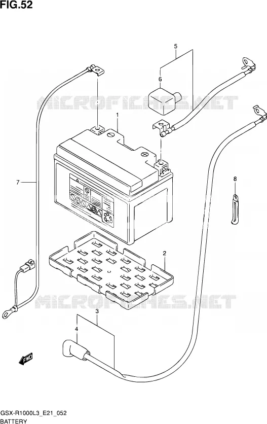 BATTERY (GSX-R1000ZL3 E24) Suzuki MOTO 1000 GSX-R 2013  GSX-R1000 L3/GSX-R1000Z L3 (E24)