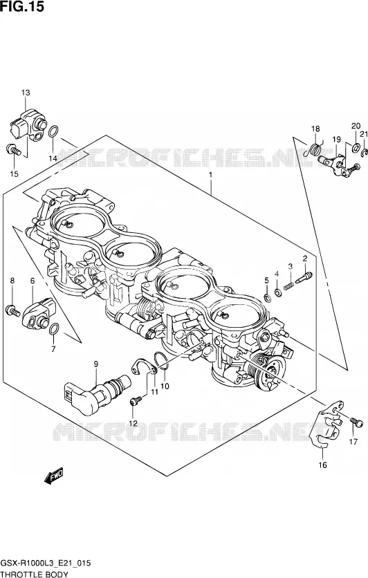 THROTTLE BODY (GSX-R1000ZL3 E21) Suzuki MOTO 1000 GSX-R 2013  GSX-R1000 L3/GSX-R1000Z L3 (E24)