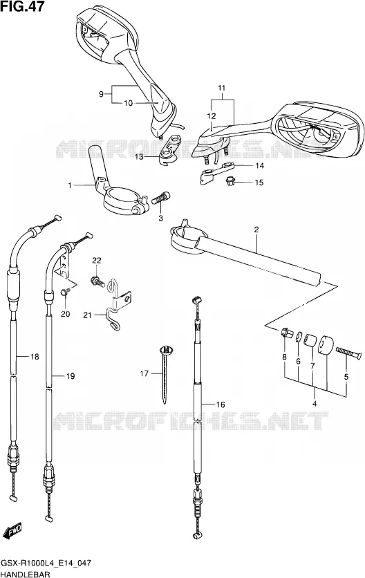 HANDELBAR Suzuki MOTO 1000 GSX-R 2014  GSX-R1000 L4  (E14)