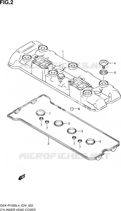 CYLINDER HEAD COVER Suzuki MOTO 1000 GSX-R 2014  GSX-R1000 L4  (E24)