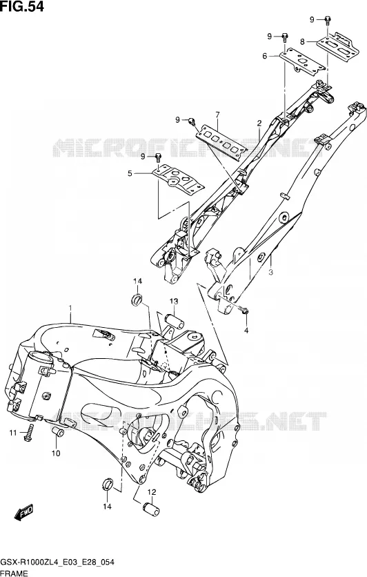 FRAME Suzuki MOTO 1000 GSX-R 2014  GSX-R1000Z L4 (E03,E28)