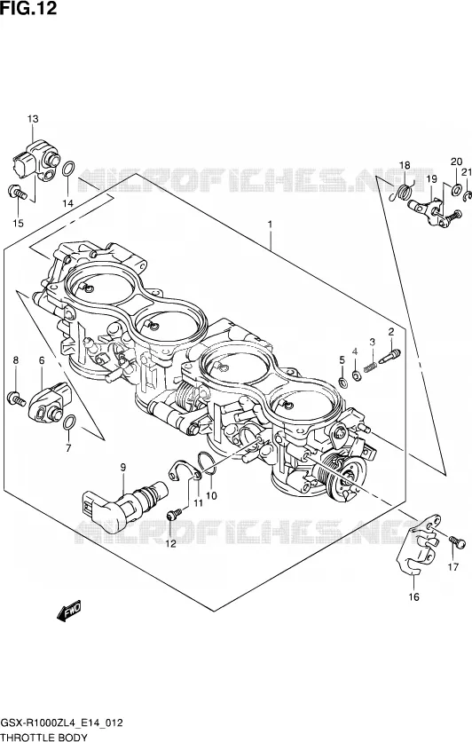 THROTTLE BODY Suzuki MOTO 1000 GSX-R 2014  GSX-R1000Z L4 (E14)