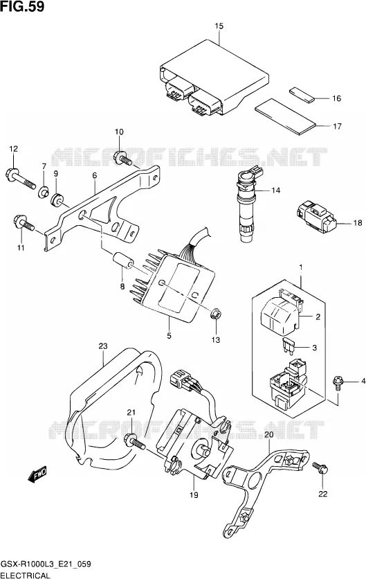 ELCTRICAL (GSX-R1000ZUFL3 E21) Suzuki MOTO 1000 GSX-R 2013  GSX-R1000ZUF L3 (E21)
