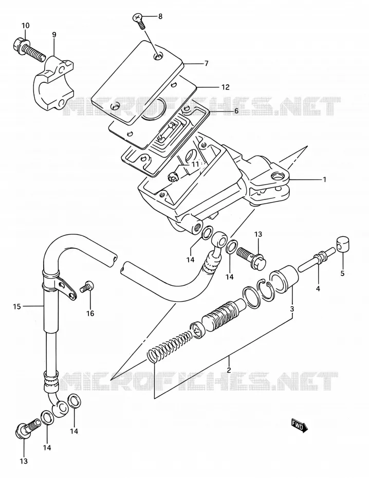 CLUTCH MASTER CYLINDER Suzuki MOTO 1100 GSX-R 1992  GSX-R1100 M (E03,E28,E33)