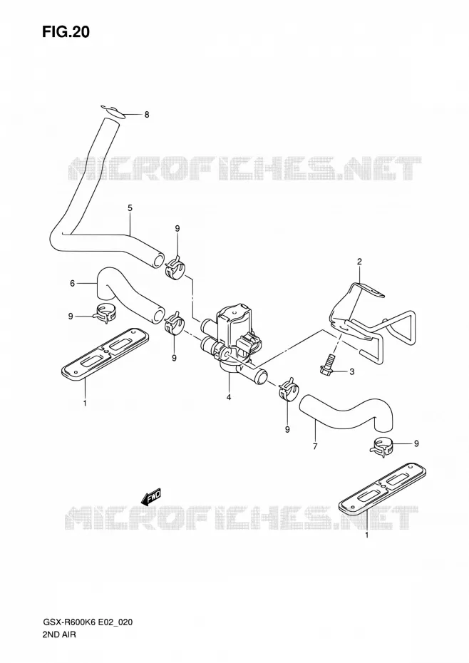 ANTI POLLUTION SYSTEM Suzuki MOTO 600 GSX-R 2006  GSX-R600K6(E24)