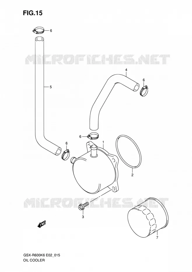 OIL COOLER Suzuki MOTO 600 GSX-R 2007  GSX-R600K7(E19)