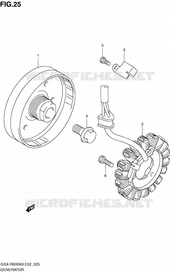 ALTERNATOR Suzuki MOTO 600 GSX-R 2008  GSX-R600 K8 (E02,E19,E24)