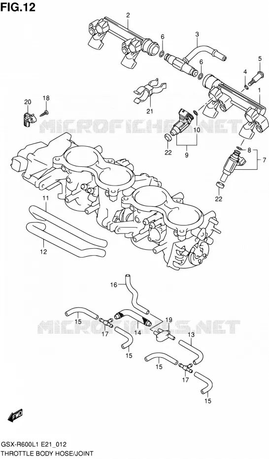THROTTLE BODY Suzuki MOTO 600 GSX-R 2011  GSX-R600L1(E24)