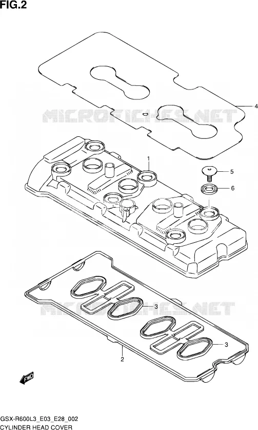 CYLINDER HEAD COVER Suzuki MOTO 600 GSX-R 2013  GSX-R600 L3 (E03,E28,E33)