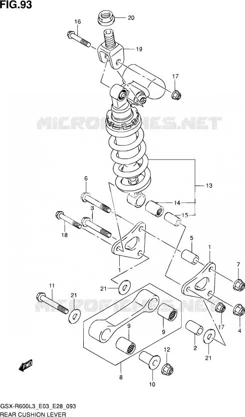 SHOCK ABSORBER LINKAGE (GSX-R600L3 E28) Suzuki MOTO 600 GSX-R 2013  GSX-R600 L3 (E03,E28,E33)