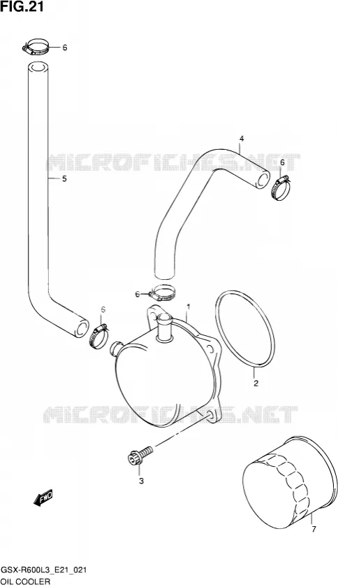 OIL COOLER Suzuki MOTO 600 GSX-R 2013  GSX-R600 L3 (E21)