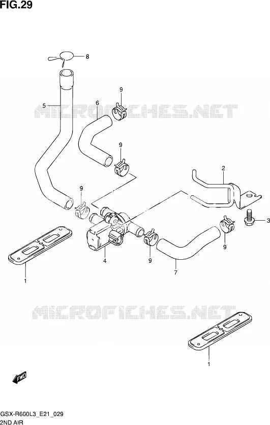 ANTI POLLUTION SYSTEM Suzuki MOTO 600 GSX-R 2013  GSX-R600 L3 (E24)