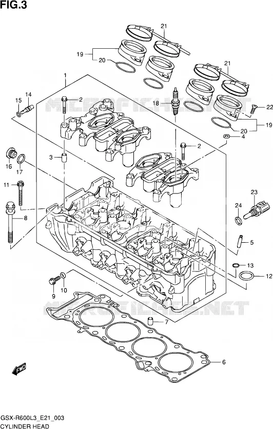 CYLINDER HEAD Suzuki MOTO 600 GSX-R 2013  GSX-R600 L3 (E24)