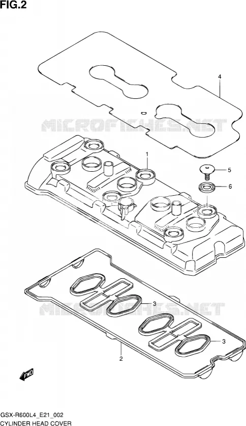 CYLINDER HEAD COVER Suzuki MOTO 600 GSX-R 2014  GSX-R600 L4 (E21)