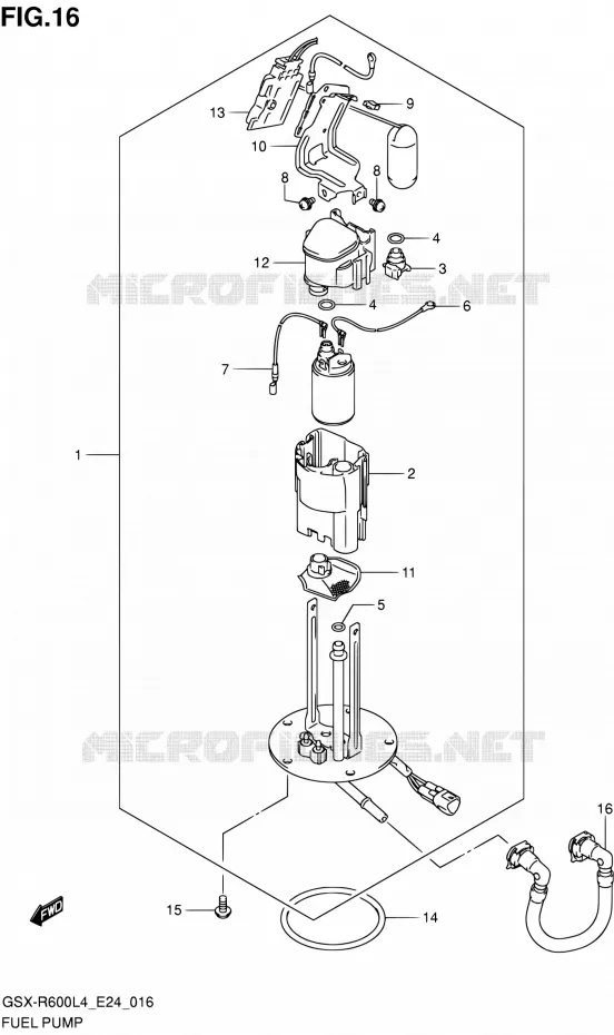 FUEL PUMP Suzuki MOTO 600 GSX-R 2014  GSX-R600 L4 (E24)