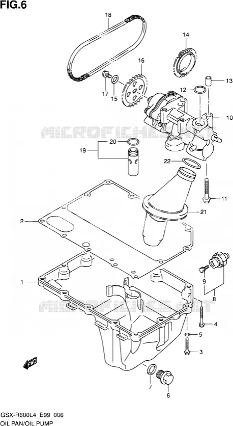 OIL PAN - OIL PUMP Suzuki MOTO 600 GSX-R 2014  GSX-R600 L4 (E99)