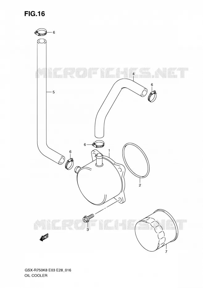 OIL COOLER Suzuki MOTO 750 GSX-R 2009  GSX-R750 K9 (E03,E28,E33)