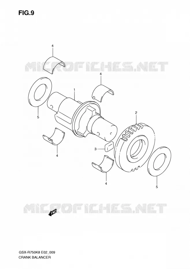 CRANK BALANCER Suzuki MOTO 750 GSX-R 2009  GSX-R750K9(E19)