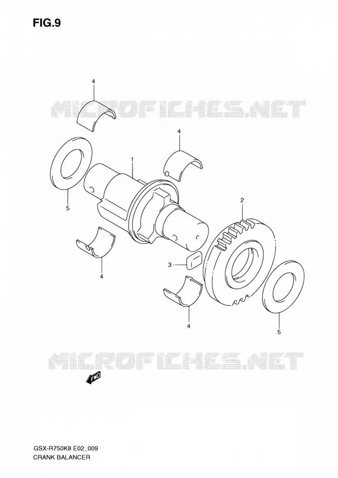 CRANK BALANCER Suzuki MOTO 750 GSX-R 2009  GSX-R750K9(E24)