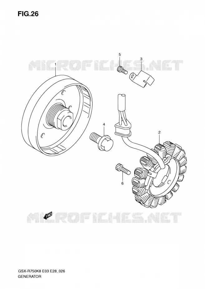 ALTERNATOR Suzuki MOTO 750 GSX-R 2010  GSX-R750 L0 (E03,E28,E33)