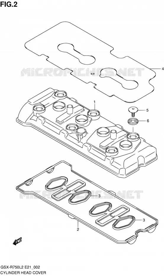 CYLINDER HEAD COVER Suzuki MOTO 750 GSX-R 2012  GSX-R750L2(E21)