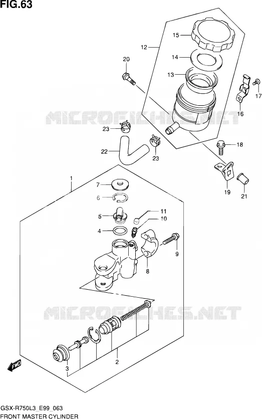 FR. MASTER CYLINDER Suzuki MOTO 750 GSX-R 2013  GSX-R750 L3 (E99)