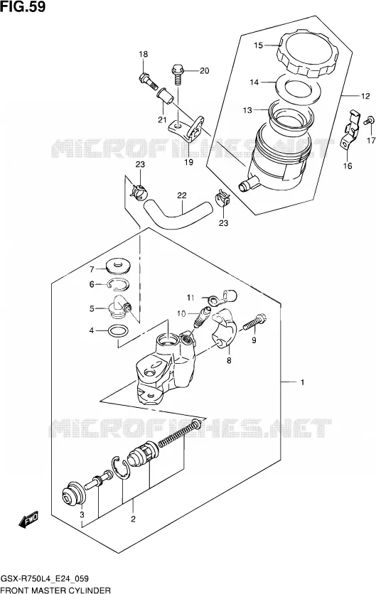 FR. MASTER CYLINDER Suzuki MOTO 750 GSX-R 2014  GSX-R750 L4 (E24)