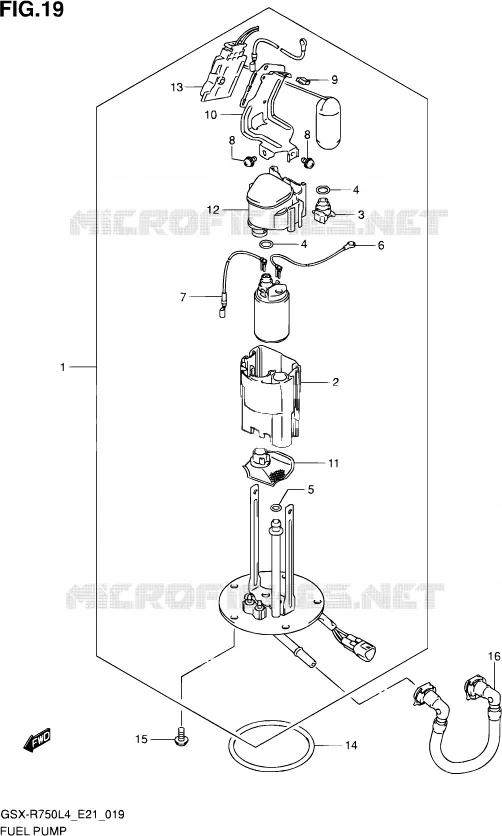 FUEL PUMP Suzuki MOTO 750 GSX-R 2014  GSX-R750UF L4 (E21)