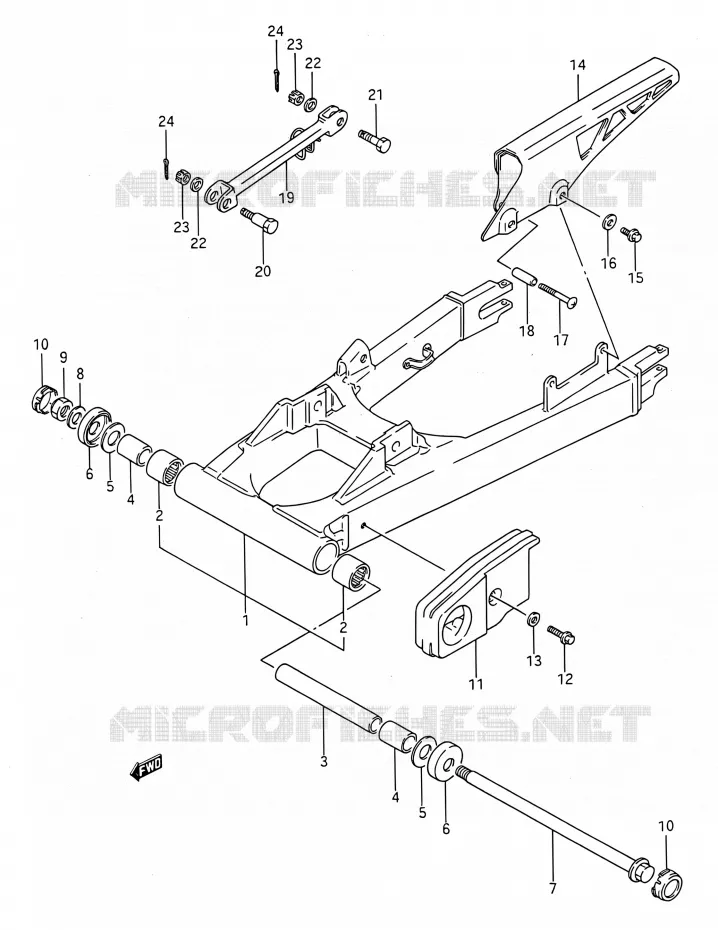 SWINGARM Suzuki MOTO 1100 GSX-F 1993  GSX1100F P (E03,E28,E33)