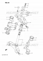 STEERING COLUMN for Suzuki GSX-G 1100 1993