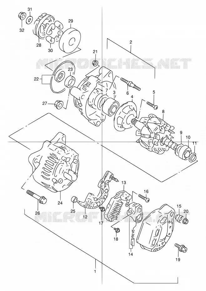 ALTERNATOR Suzuki MOTO 1200 GSX 2001  GSX1200K1