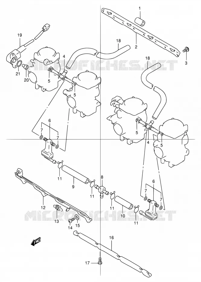 CARBURETOR FITTING Suzuki MOTO 1200 GSX 2001  GSX1200K1