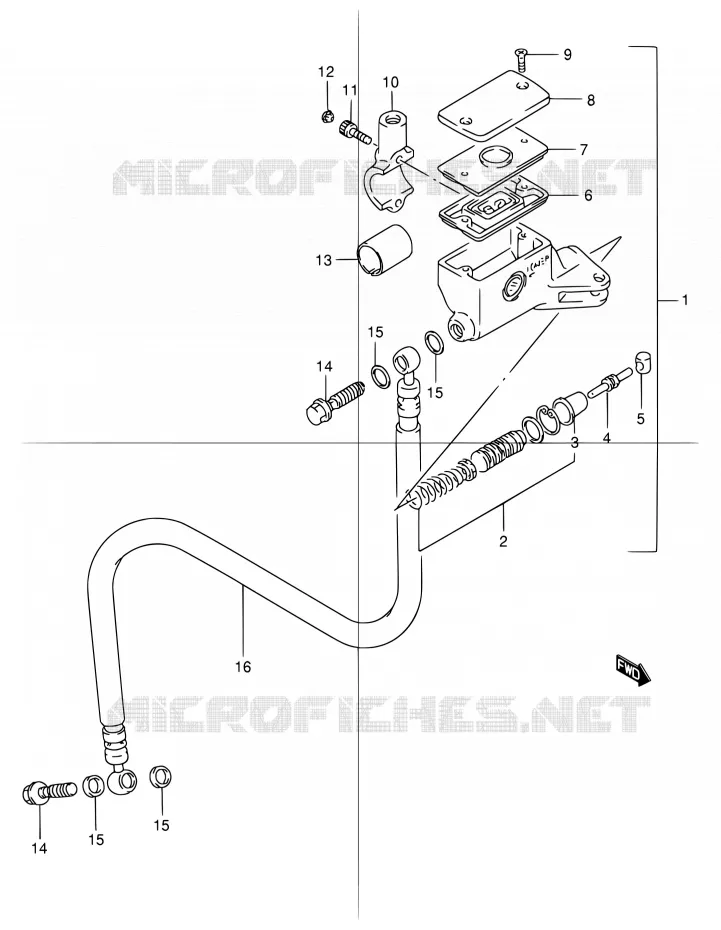 CLUTCH MASTER CYLINDER Suzuki MOTO 1200 GSX 2001  GSX1200K1