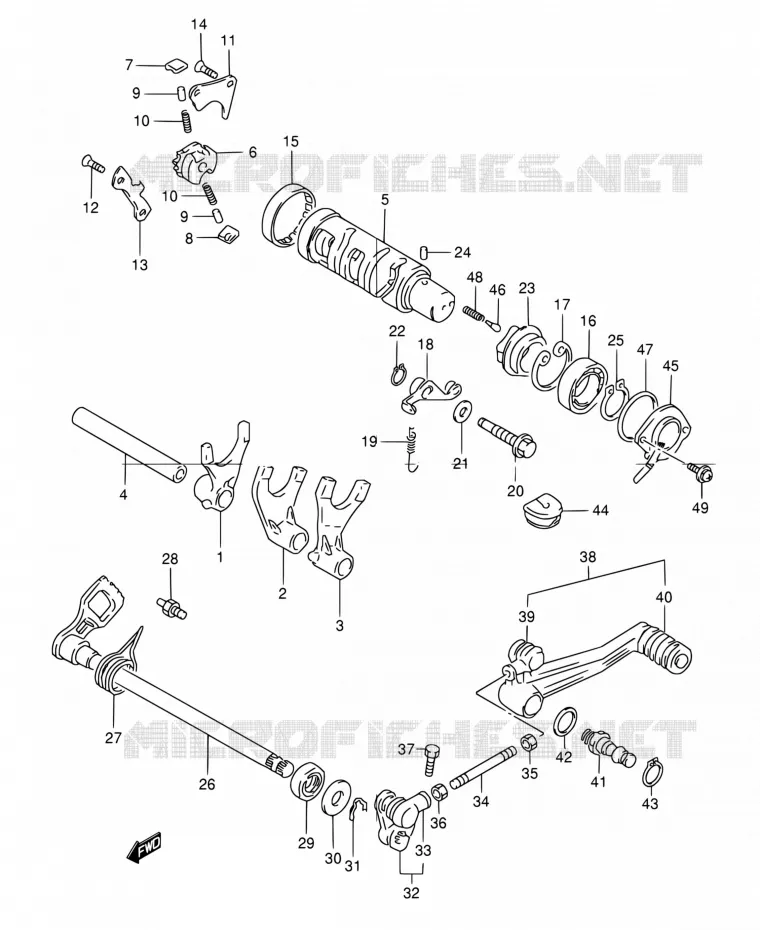 GEAR SHIFTING ASSY Suzuki MOTO 1200 GSX 2001  GSX1200K1