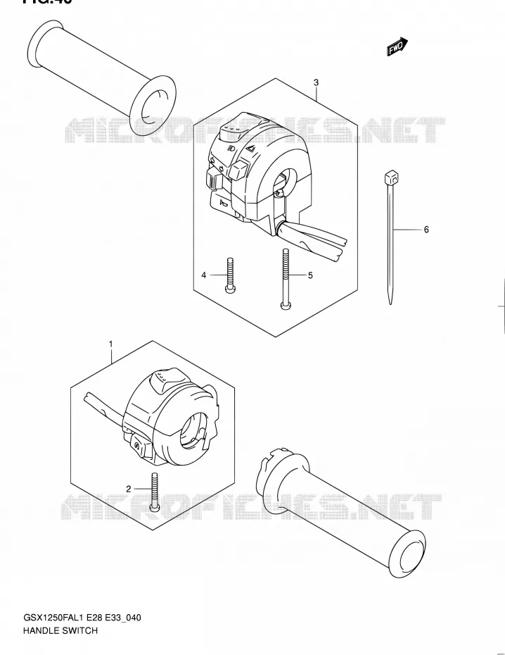 SWITCHES Suzuki MOTO 1250 GSX-F 2011  GSX1250FA L1 (E03,E28,E33)