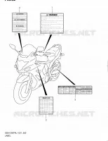 LABEL (GSX1250FAL1 E21) for Suzuki GSX-F 1250 2011